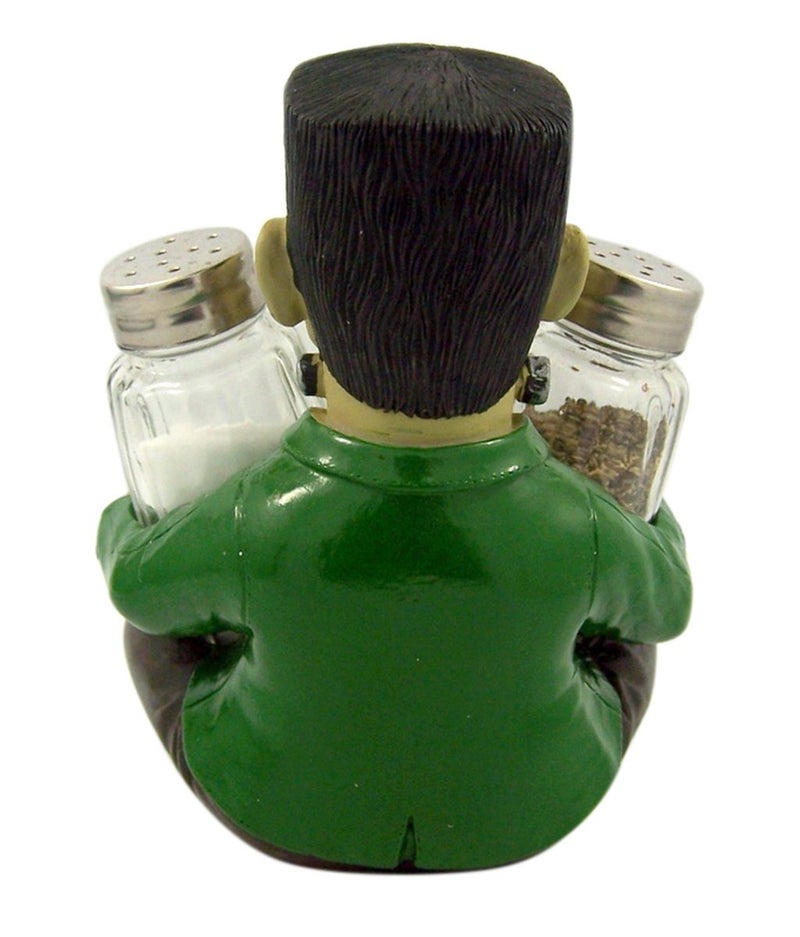 DWK World of Wonders Frankenstein Figurine Decorative Spice Holder with Refillable Salt and Pepper Shakers 3 Piece Set | Universal Monsters Goth Kitchen Accessories - 5.5" - Image 3